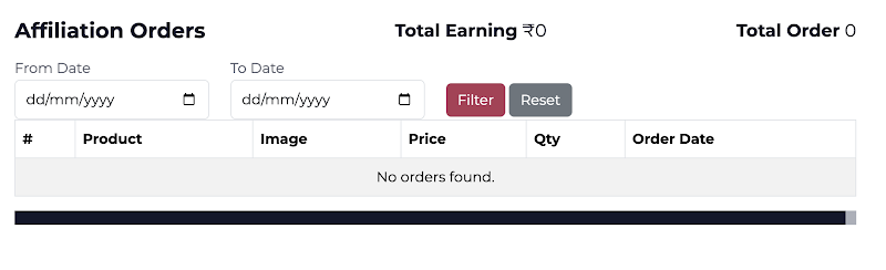 Affiliate Commission Example